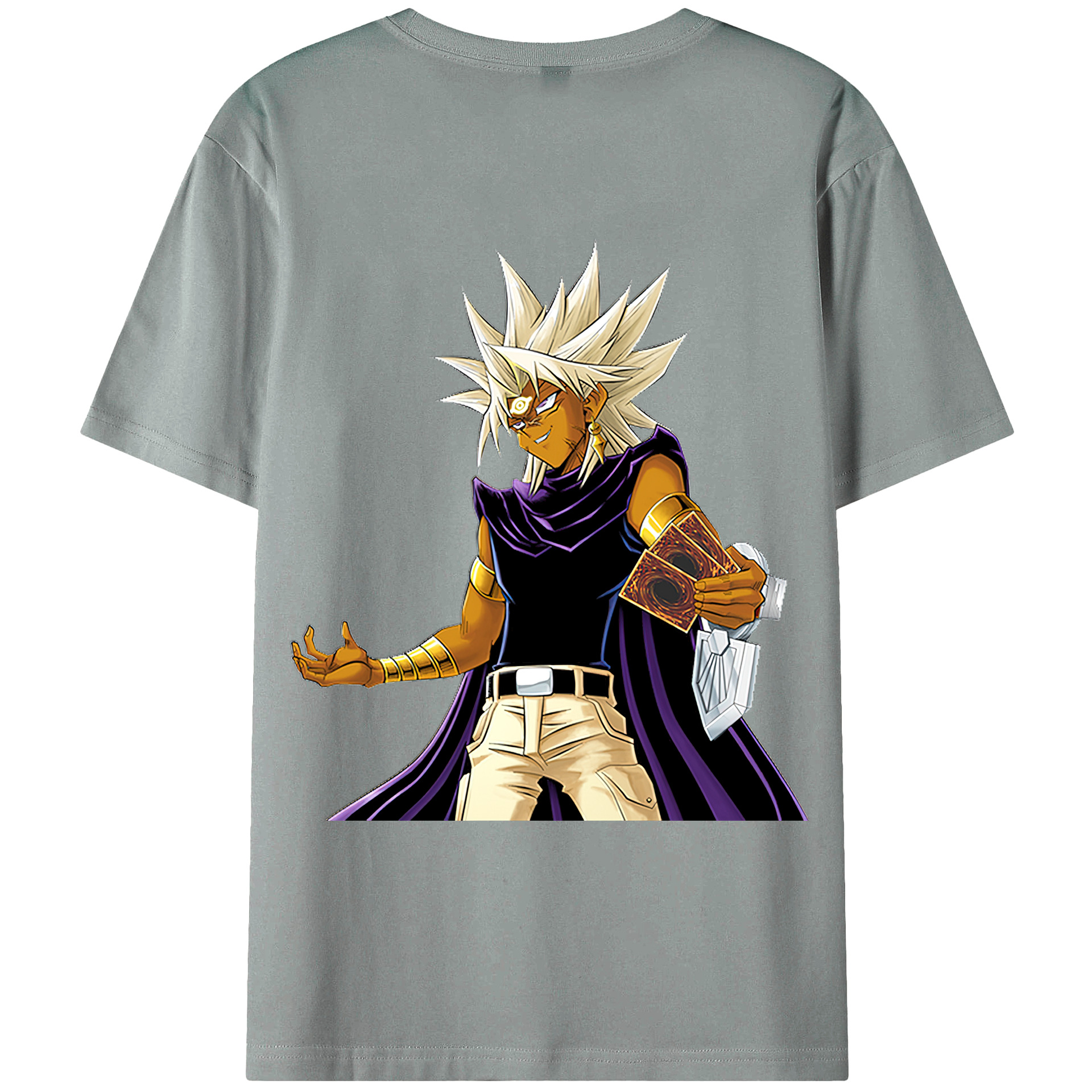 （画像用） 遊☆戯☆王 Yu-Gi-Oh! 綿100％ メンズ半袖Tシャツ（バックプリント） 通気性